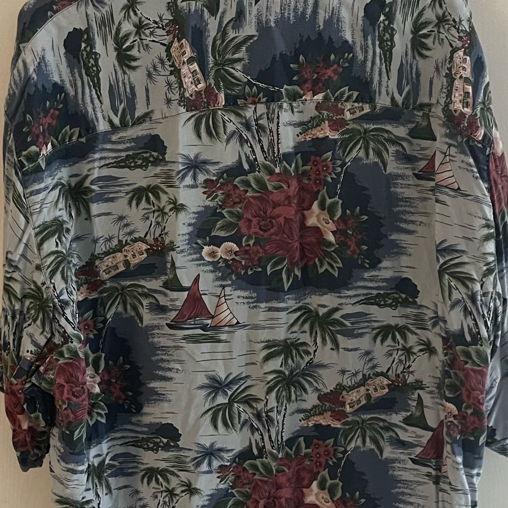 Vintage A Souvenir Of The Rainforest Café Mens Short Sleeve Hawaiian Shirt Large - Picture 6 of 9